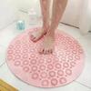 Round Anti-Slip Shower Mat with Suction Cups - Bathroom Floor Massage Pad