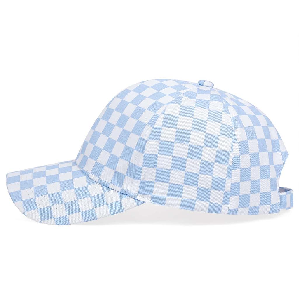Unisex Small Grid Printing Baseball Caps Spring and Autumn Outdoor Adjustable Casual Hats Sunscreen Hat