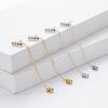 NEW Fashion Jewelry S925 Sterling Silver Long Tassel Chain Colour Small Zircon Gold Plated Stud Earring Jewelry for Women