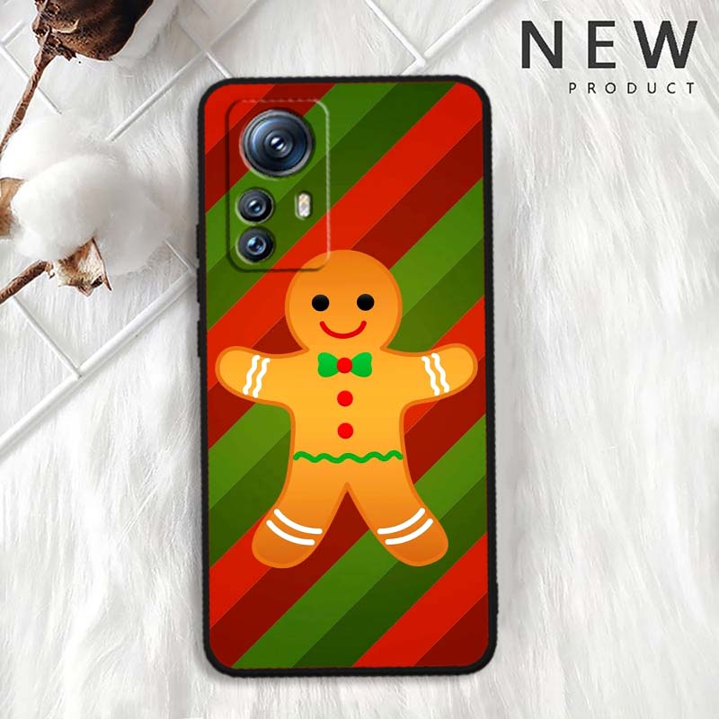 Christmas Cartoon Pattern For Xiaomi Mi 15 14 13 13T 12 12T 12S 11 11i 11T Pro Ultra Lite 5G Black Soft Phone Case