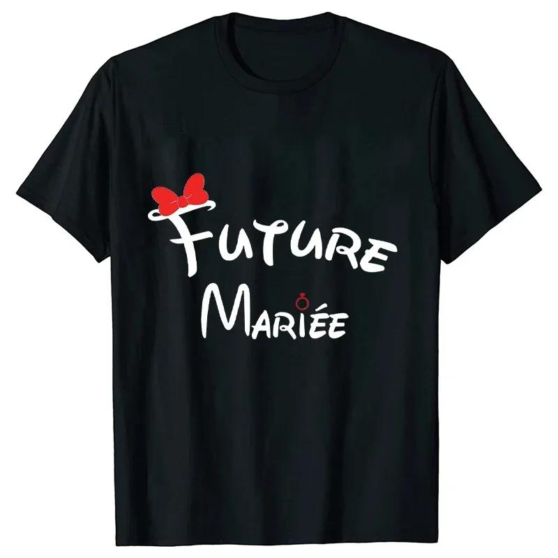 Unisex Future Bride T-Shirt Französische Freundinnen Junggesellinnenabschied Hochzeitsfeier T-Shirts Frauen Evjf Shirt Team Braut Truppe Oberteile Junggesellinnenabschied T-Shirt