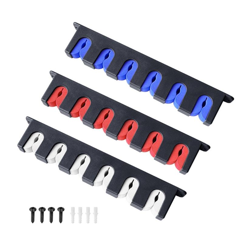 6-Rod Fishing Rod Holders Wall-mounted Horizontal Rod Stand Fishing Accessories