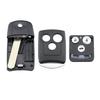 Funda para control remoto de coche de 3 botones, cubierta remota de repuesto con hoja HON66 apta para Honda Civic Accord Jazz CRV