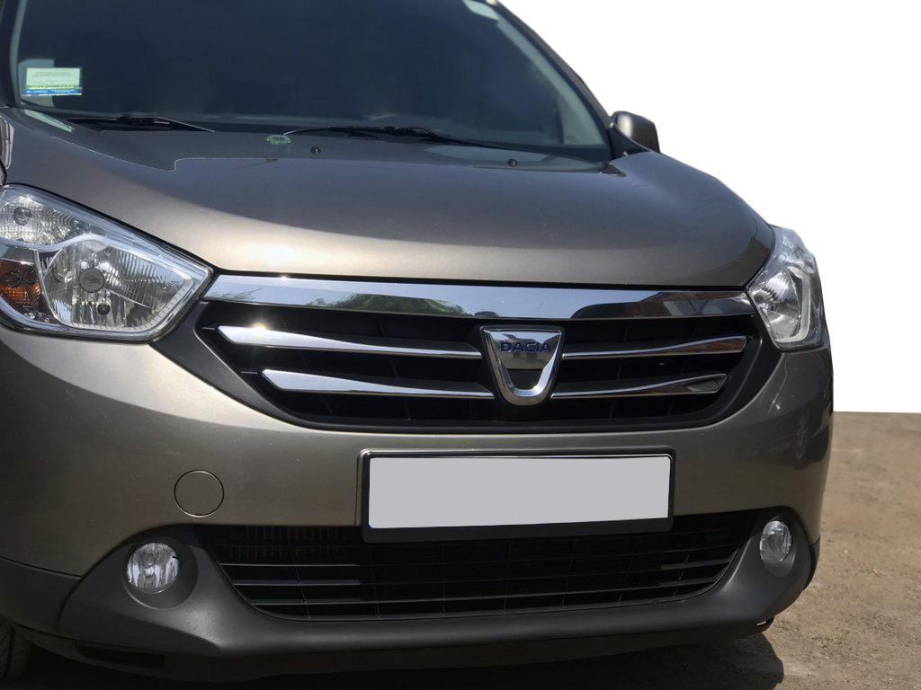 

Накладки на решітку (2013-2015, 4 шт, нерж.) для Dacia Lodgy