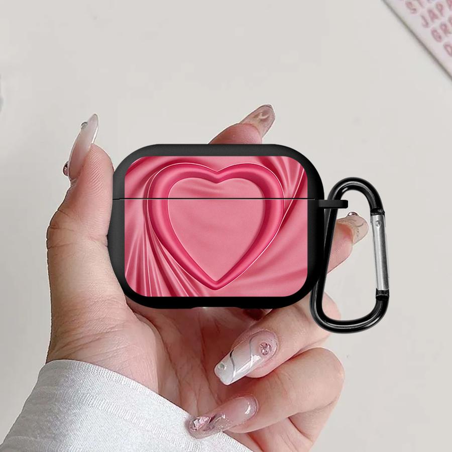 

Розовые Простые Чехлы для Наушников в Форме Сердца Чехол Для Airpods 3 2 4 Pro2 Pro 1 Pro3 Airpods 2