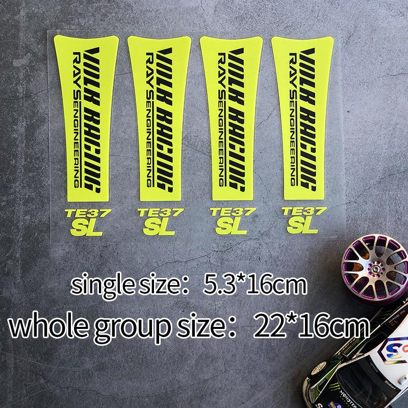 

Набор из 8 шт., наклейка со спицами на колесо гоночного автомобиля Rays Volk для TE37 SL CE28 GramLights, этикетка на авто ободе as pictureQ3g