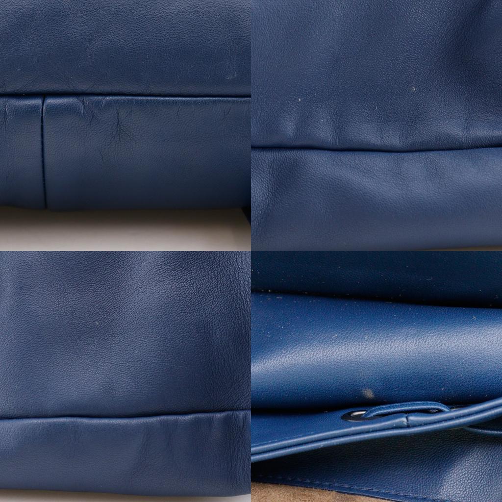 BOTTEGAVENETA Intrecciato Backpack Daypack Blue Calfskin Women Used