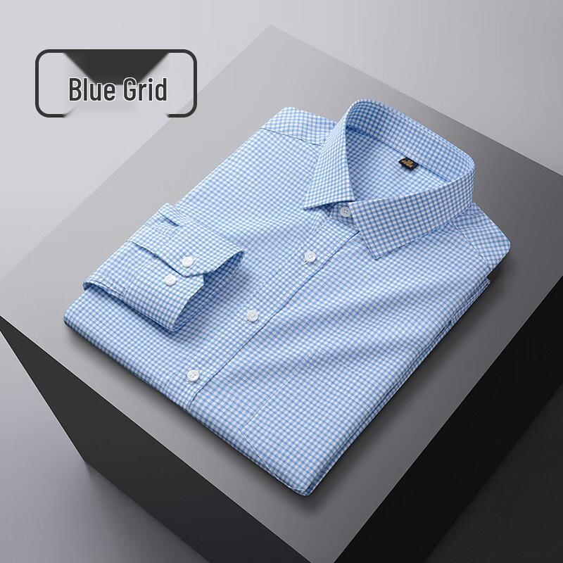 Eliten Men s Xinjiang Cotton Plaid Long Sleeve Shirt 50(175/92A)