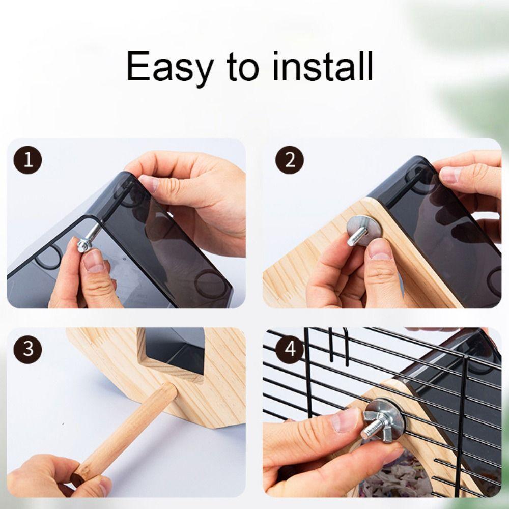 Transparent Parrot Nesting Box Acrylic Bird Hanging Nest  for Parrots Parakeet Budgerigar