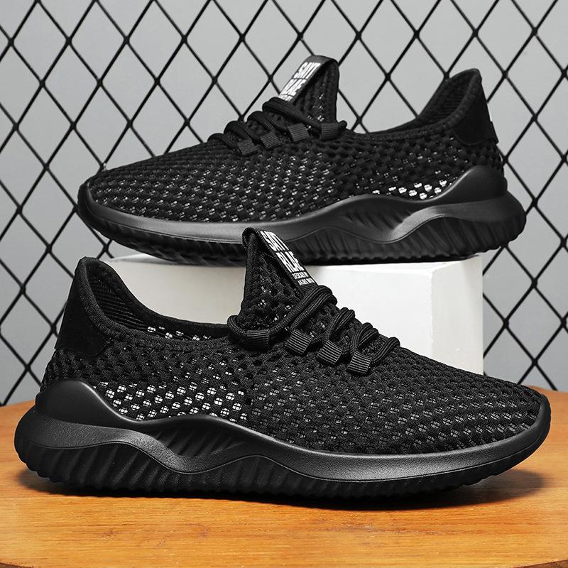 Men'S Shoes Do Not Stink In Summer, Lightweight Soft-Soled Casual Shoes, Breathable Hollow Mesh Shoes