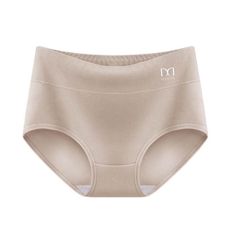 Meiya Ting Classic Women's Mid-Rise Cotton Briefs: Solid Color, Breathable, Antibacterial Crotch