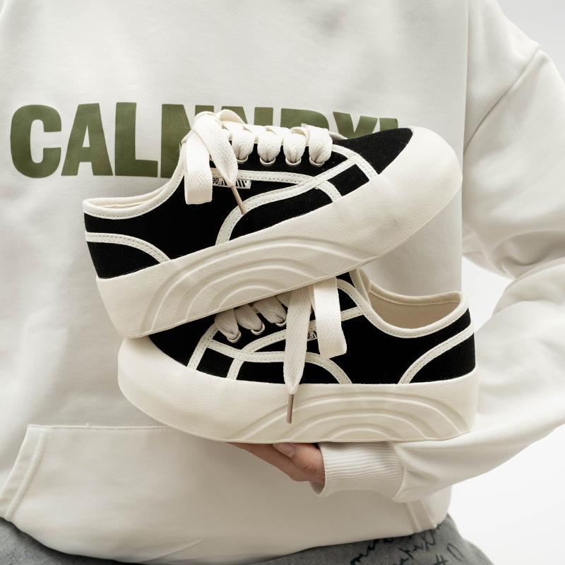 Belle canvas shoes new spring thin student platform casual shoes single shoes board shoes 35