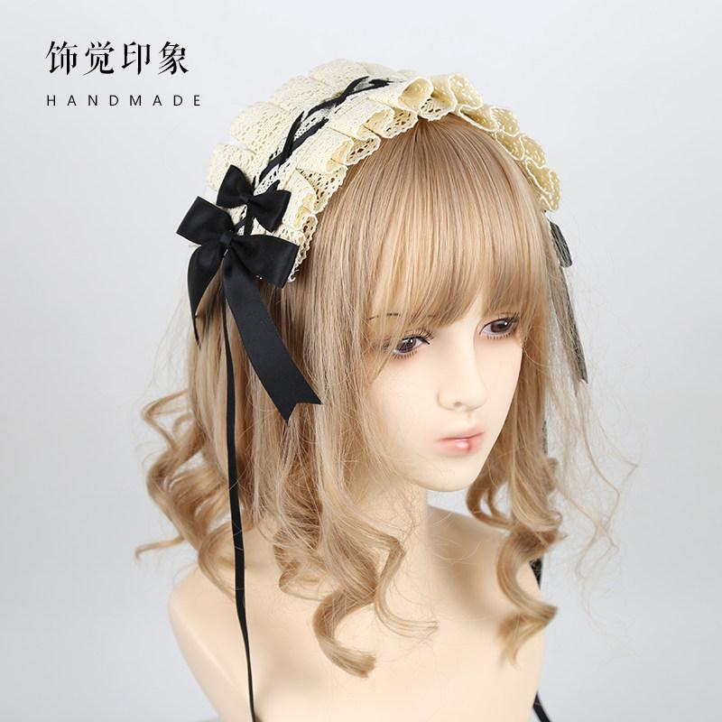 Lolita Headress Japanese Sweet Daily Girl Headband Original Handmade Lolita Headband Lace Hair Accessories