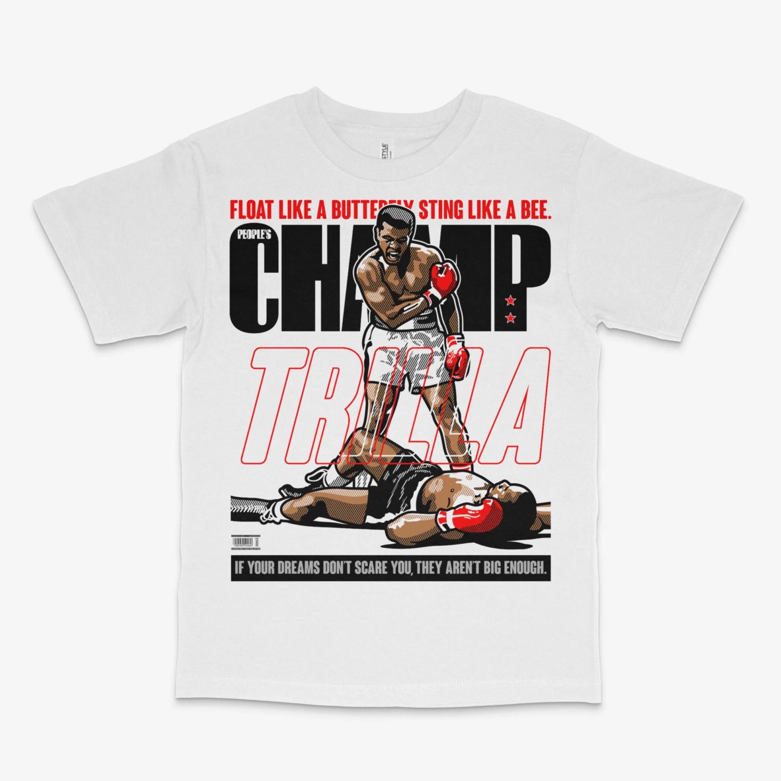 ALI float like a butterfly White Tee XL