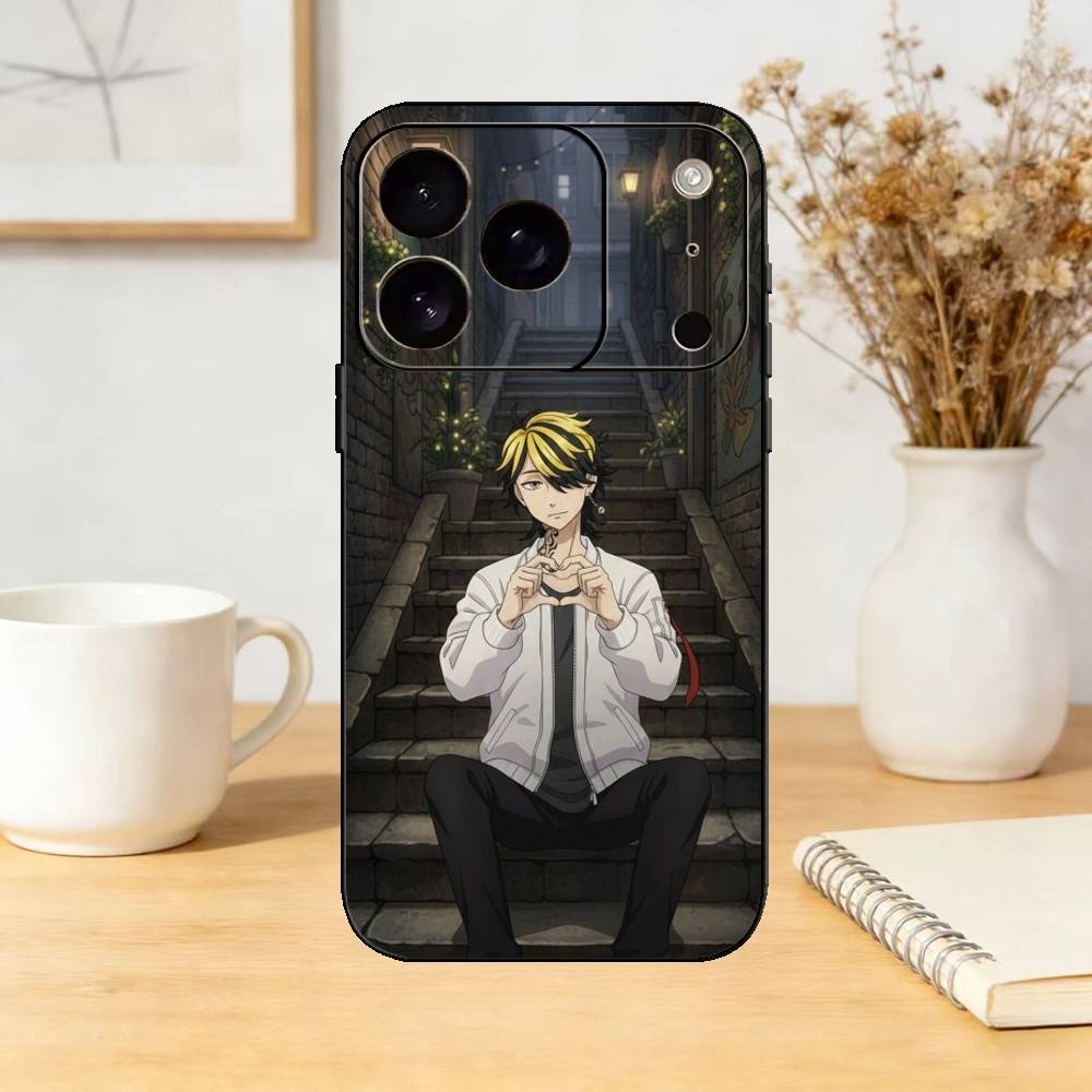 K-Kazutora H-Hanemiya Tiger Phone Case For iPhone 17,16,15,14,13,12,11 Plus,Pro Max,SE4Soft Silicone Black Cover