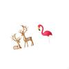 European Reindeer And Bird Figurine Sculpture Collectable Craft Deer Lover Fairy Garden Ornament