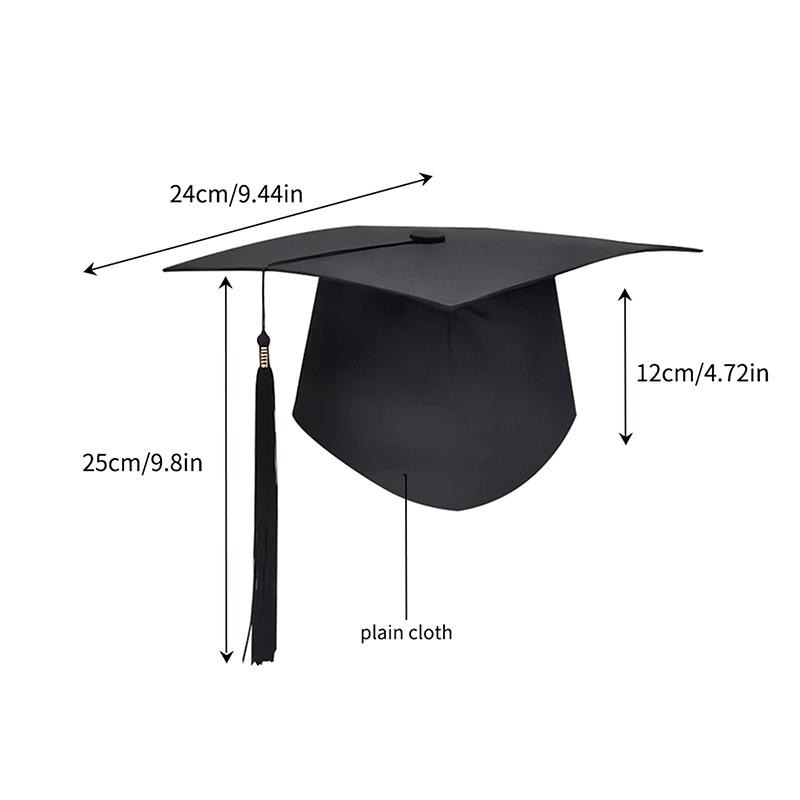 1/2/3Pc Class Of 2026 Black Golden Satin Sash Bachelor Cap With Tassel Graduation Shoulder Strap Congrats Grad Party Photo Props