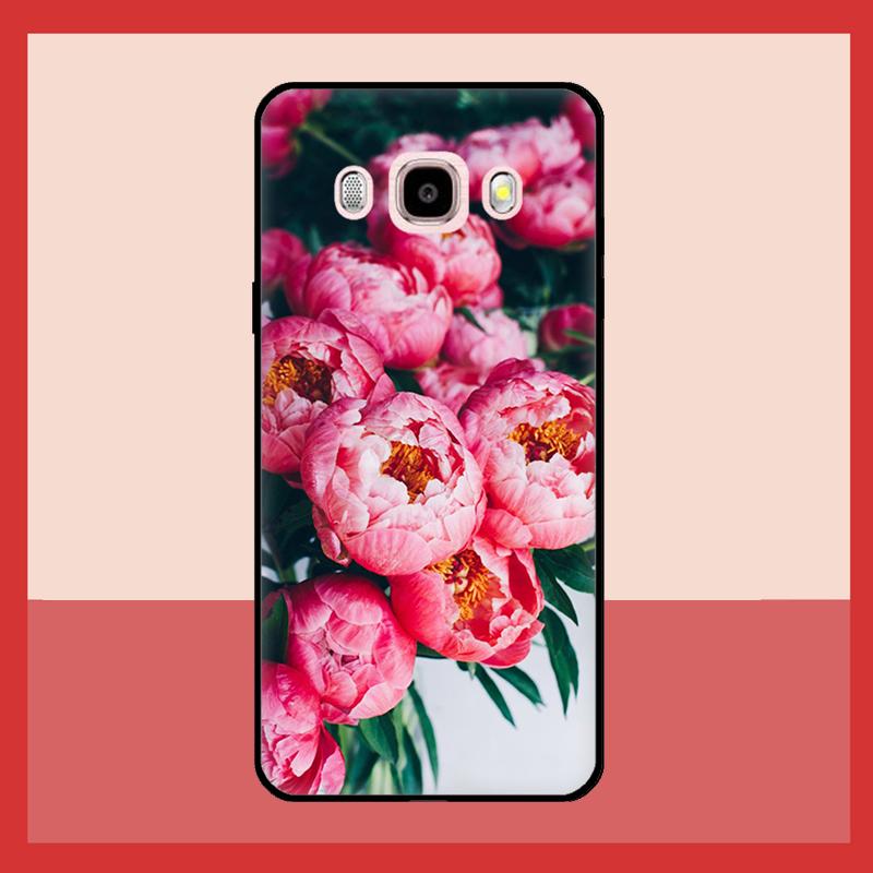 Elegant Pink Purple Peony Flower Case For Samsung Galaxy J3 J5 J7 2017 A3 A5 J1 2016 A7 A9 J8 A6 A8 J4 J6 Plus 2018 Coque