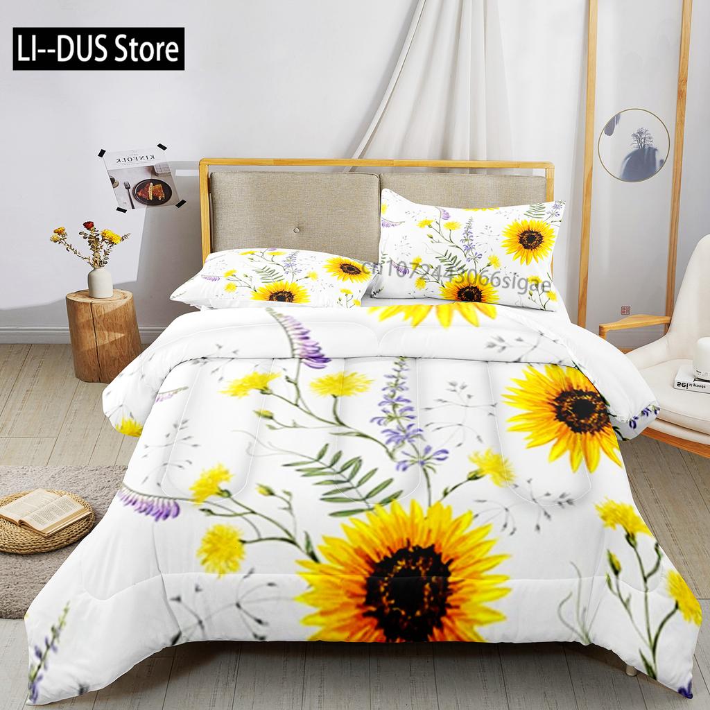 Dream Sun Flowers Bedding Set Duvet Cover Set 3d Bedding Set Digital Printing Bed Linen Queen Size Bedding Set Fashion Design