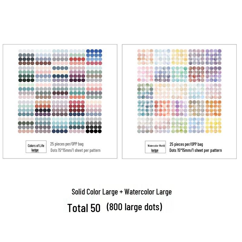 Colorful Polka Dot Hand Account Stickers - Small Round Labels for Sealing and Decoration