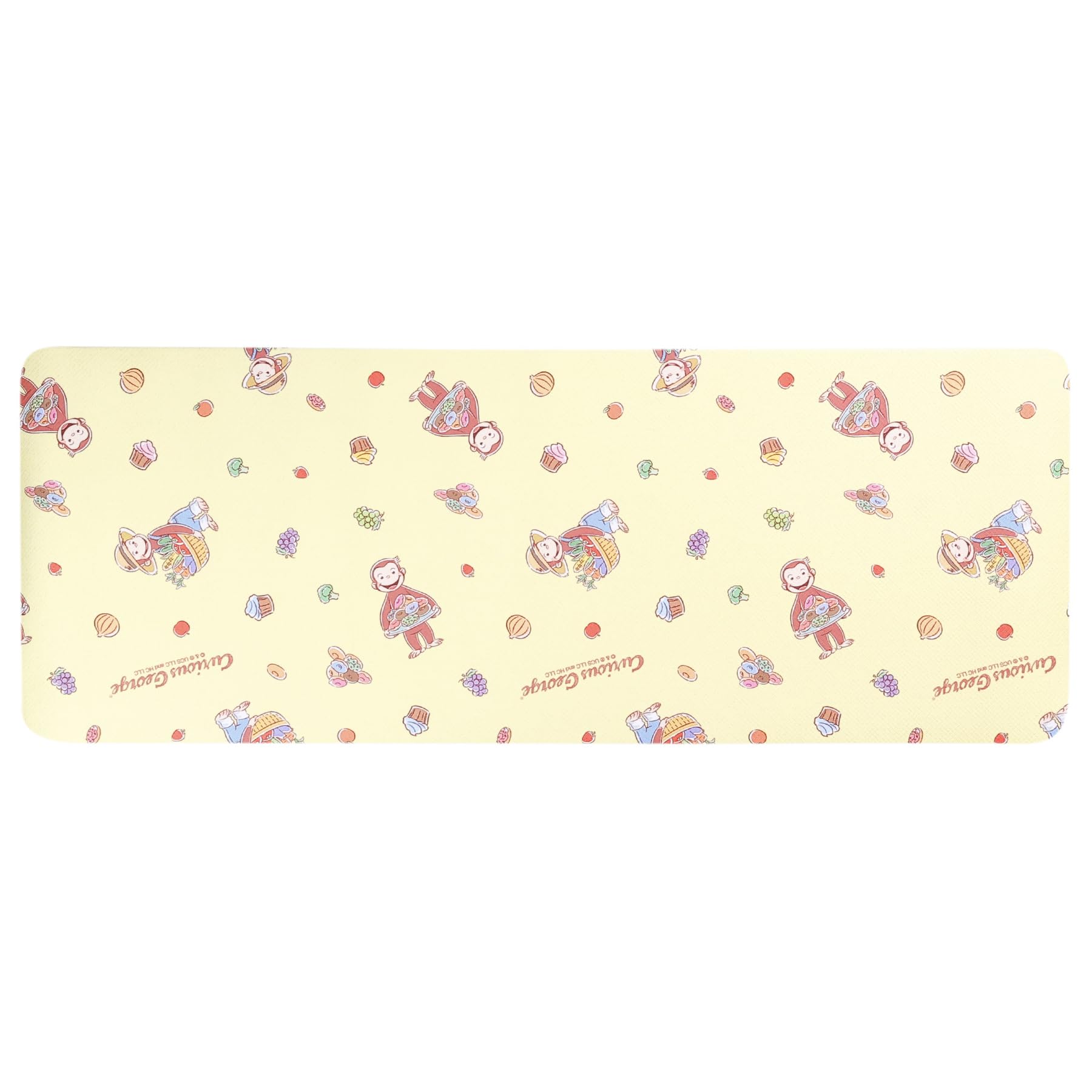 

Marushin Kitchen Curious George Cooking Monkey H45 x 4776049700 Mat, Design, Wipeable, Water-Repellent, Non-Slip, PVC, Approx. W120cm,