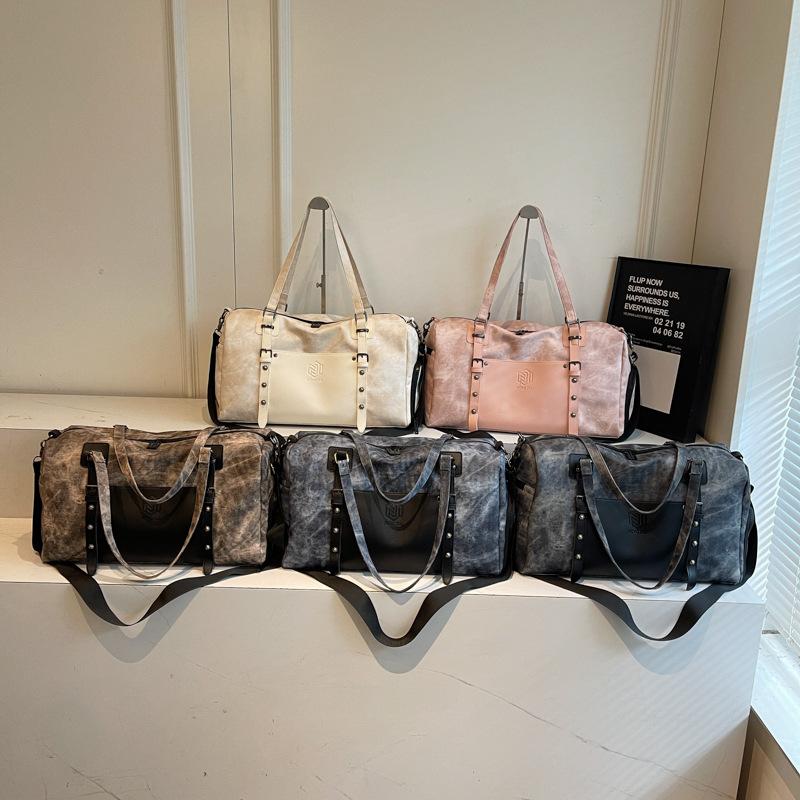 Stylish large-capacity travel bag, light travel, hand luggage bag, outdoor camping storage, messenger bag