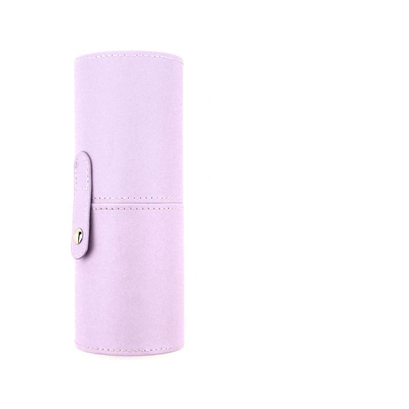 

Чашка чохол коробка для макіяжу щітка ручка PU шкіра макіяж зберігання тримач косметичні фіолетовий