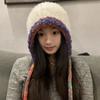 Plush Knitted Y2k Drawstring Hat New Design Pullover Beanie Hat Winter Crossbody Bag-hat  Women