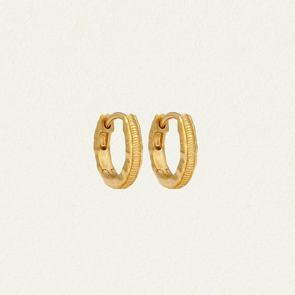 French Xiaoxiangfeng Premium Metal Copper Plated 18K Real Gold Earrings, Ear Buckles, Niche Temperament, Simple Trendy Fashion Earrings