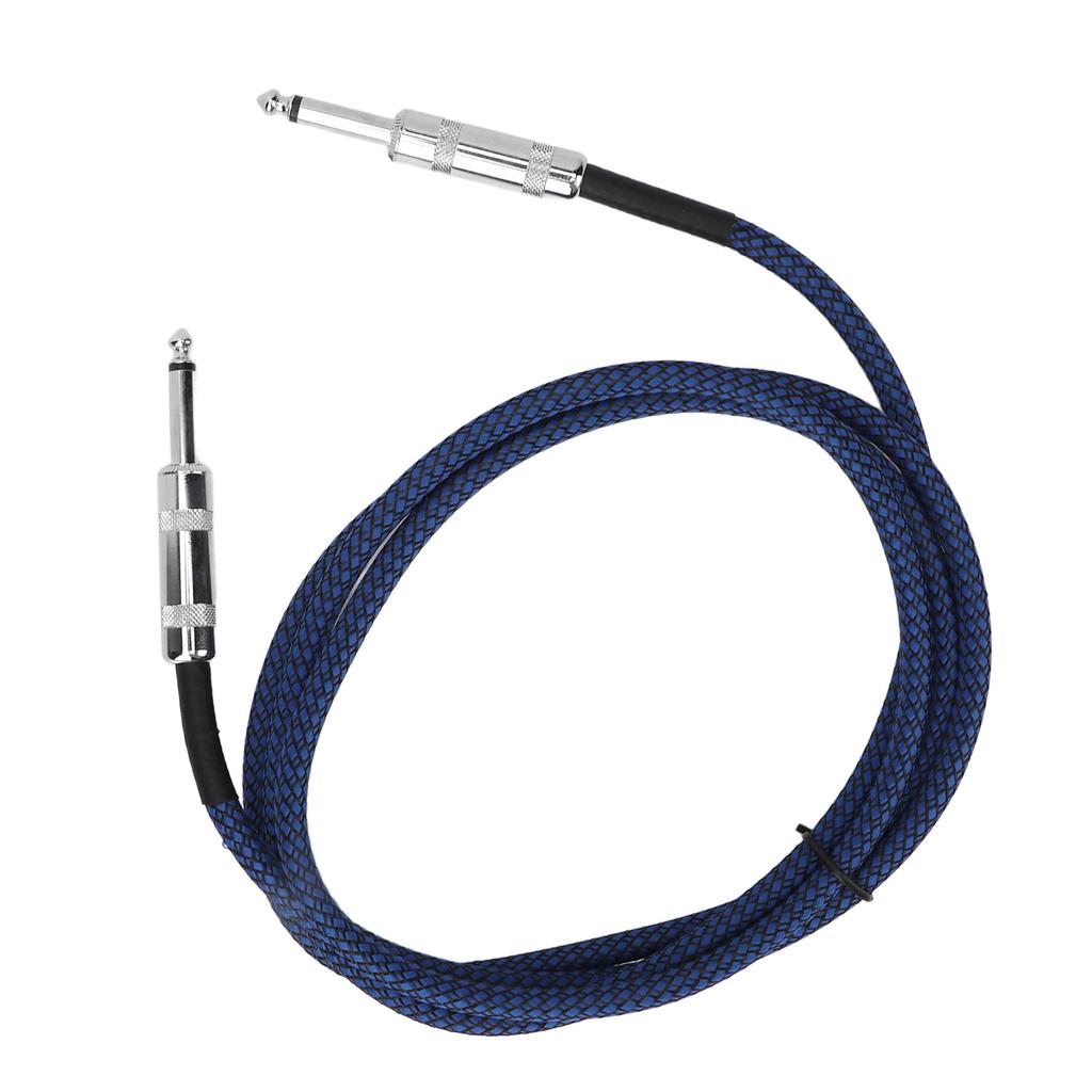 1Celsius4 Inch Cable Guitar Cable Bass Noise Reduction Braid Shielding 6.35mm Instrument Cable for Electric Guitar Amplifier