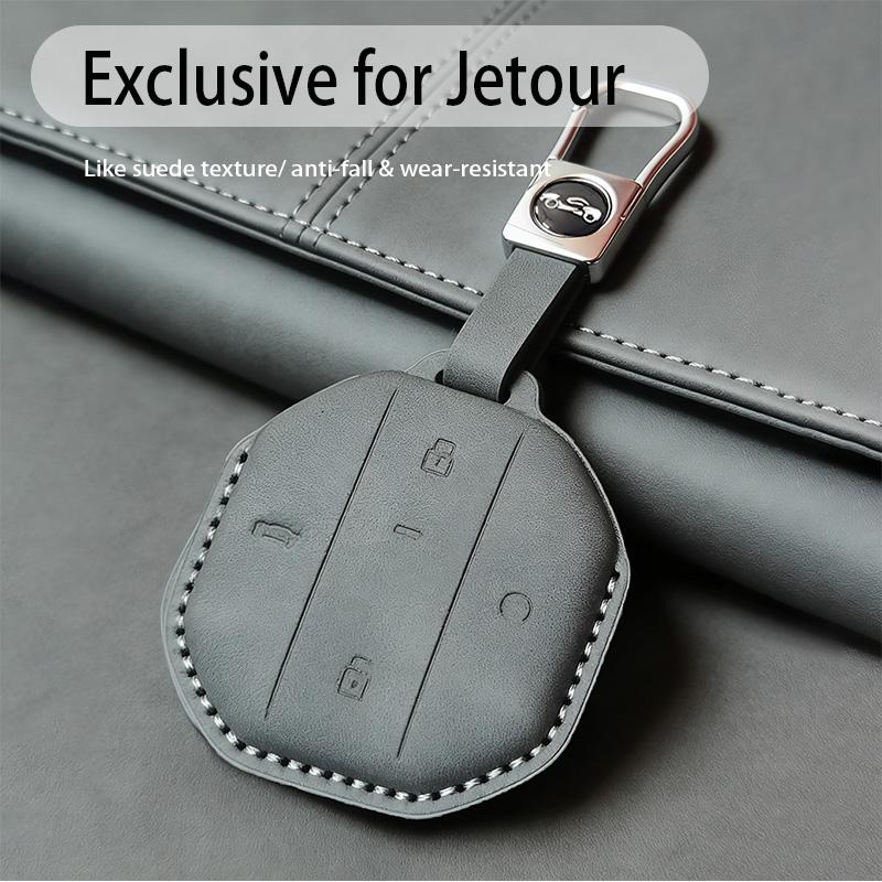 Car Key Case Cover Fob For Jetour Freedom Shanhai T1 T2 Keychain Durable Luxury Anti-Scratch Leather Accessories