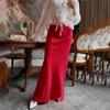 Women Long Leopard Print Ankel-Length Skirts High Waist