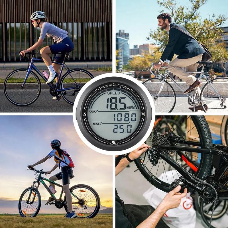 Wireless Bike Computer Wireless LCD Display Cycling Speed Tracker Water Resistant Multi-Functions Electronics GPS Units For Road
