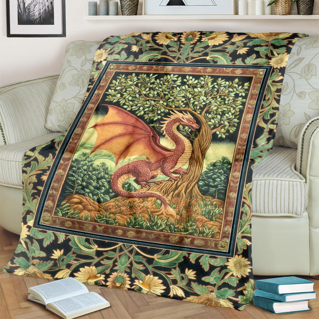 1pc Medieval Gothic Fantasy Dragon blanket, al season lightweigh Poster blanket home office outdoor nap multifunc Poster blanketional blanket