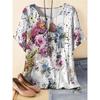 Fashion Women's Crew Neck T-shirt 3D Color Printed Color Printed Short Sleeves