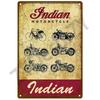 India Moto For The Garage Plaque Metal Sign Vintage Wall Poster Vintage Retro Room Home Industrial Hanging Decor Art Tin Sign