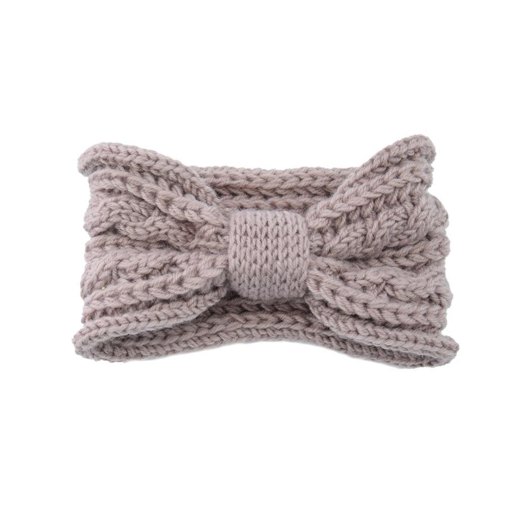 Široká mašle čelenka Vlněná pletená čelenka Retro tkané vlasové doplňky Šik styl pokrývka hlavy na mytí obličeje