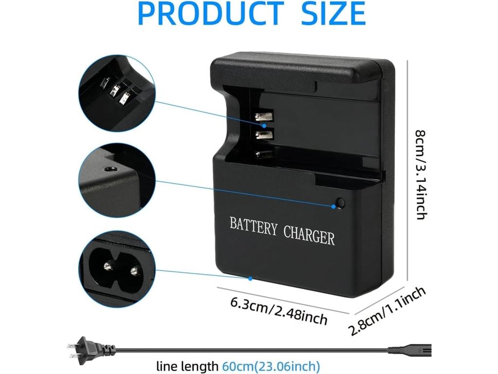 Battery Charger Mh-23 For Nikon En-El9 En-El9A Compatible With D40, D40X, D60, D3000, D5000 Digital Cameras