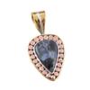 Natural Pietersite Gemstone 925 Solid Sterling Silver TwoTone Pendant 1.50" K4U12