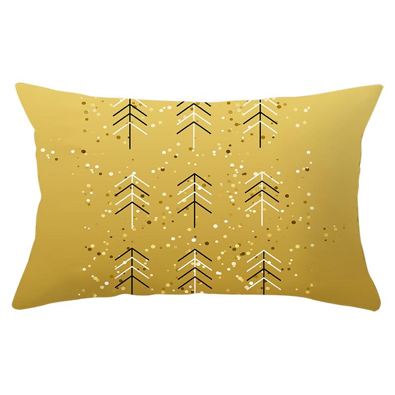 

Рождественская наволочка на поясничную подушку с принтом персиковой кожи, простая серия, ткань, домашняя наволочка для диванной подушки 30 * 50Cm (excluding pillow core)