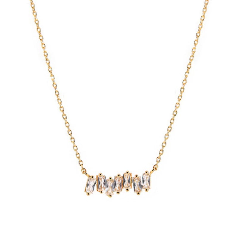Shertz Clear Combo Cubic Necklace (14k)