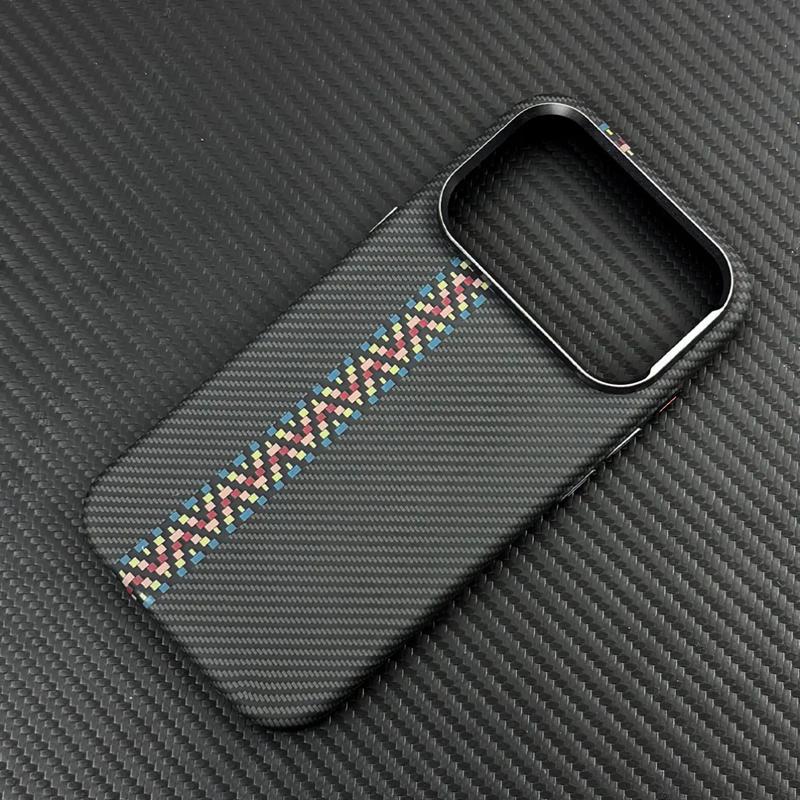 Luxury Premium Carbon Fiber Pattern Phone Case For IPhone 17 Pro Max 16 Pro 15 14 for MagSafe Magnetic Charging Shockproof Cover
