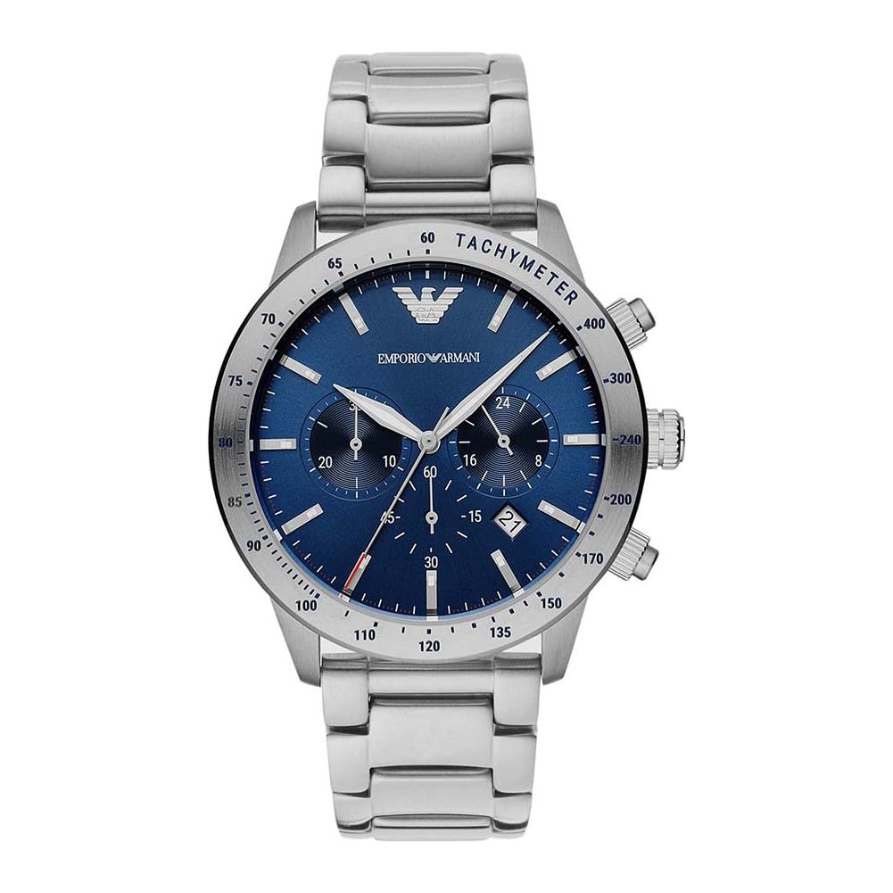 

Emporio Armani Silver Steel 316L Chronograph Watch One Gray Men s AR11306, Size,