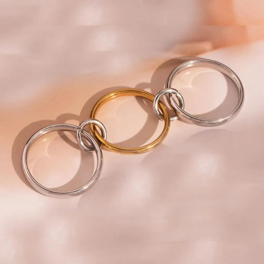 Stainless Steel  Elegant Minimalist Stackable Rings for Women Perfect for Daily Commute, and Special Occasions, Everyday Rings
