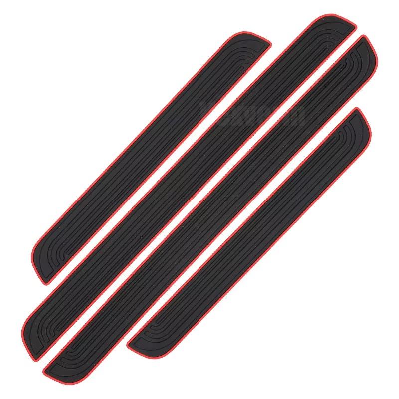 4pcs Car Door Plate Protector Stickers Rubber Durable Car Sticker Sill Scuff Cover Anti Scratch Decal Door Plate Protector