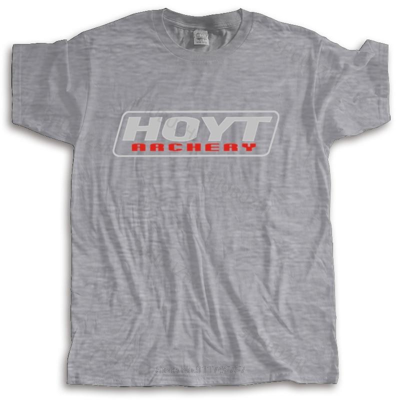 Tshirt Men Summer Top Tees HOYT Archery Huntinger Bows LOGO Black T-shirt New Fashion Tee-shirt Man Tee