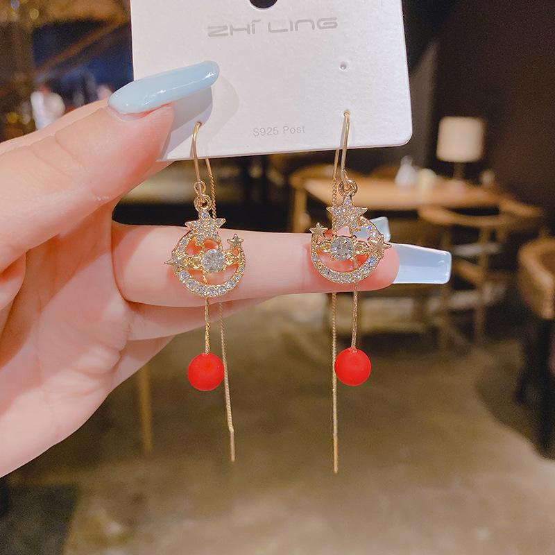 Simple Temperament Light Luxury Anti-lost Earrings Women's Fashion High Sense Tassel Versatile Super Fairy Personalized Earrings