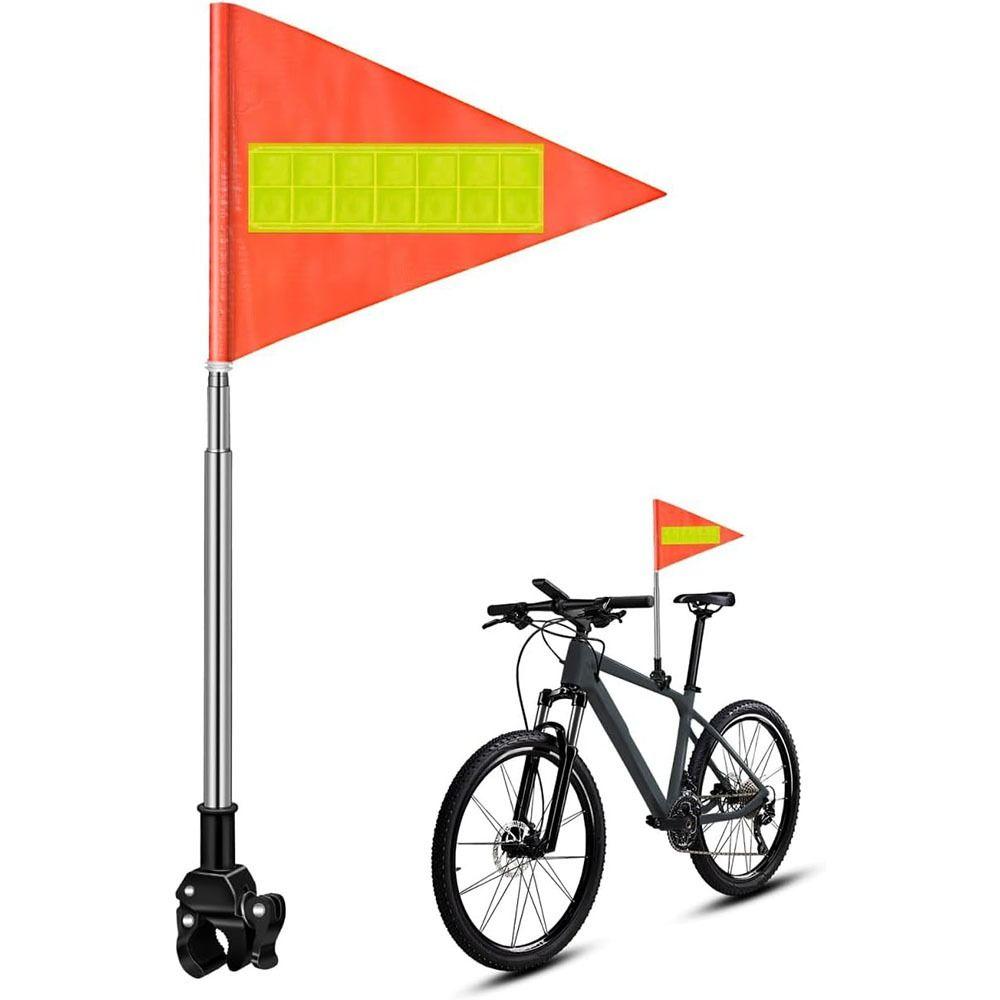 Clamp On Safety Warning Flag Telescopic Flagpole Golf Cart Flag Wheelchair