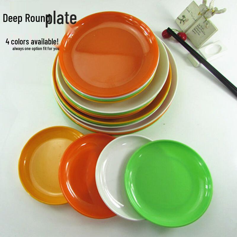 

Colorful Thickened Melamine Deep Round Serving Plate