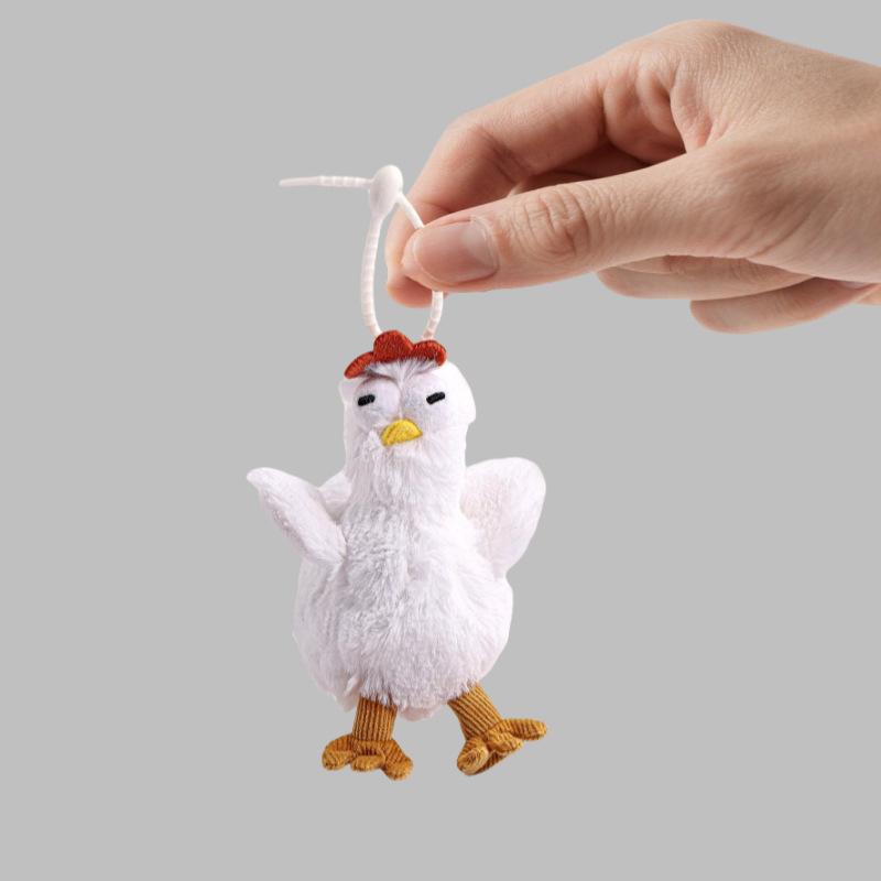 Egg Laying Chick Plush Doll Ugly Cute Keychain Press Egg Laying Doll Ugly Cute Abstract Gift Female Backpack Pendant